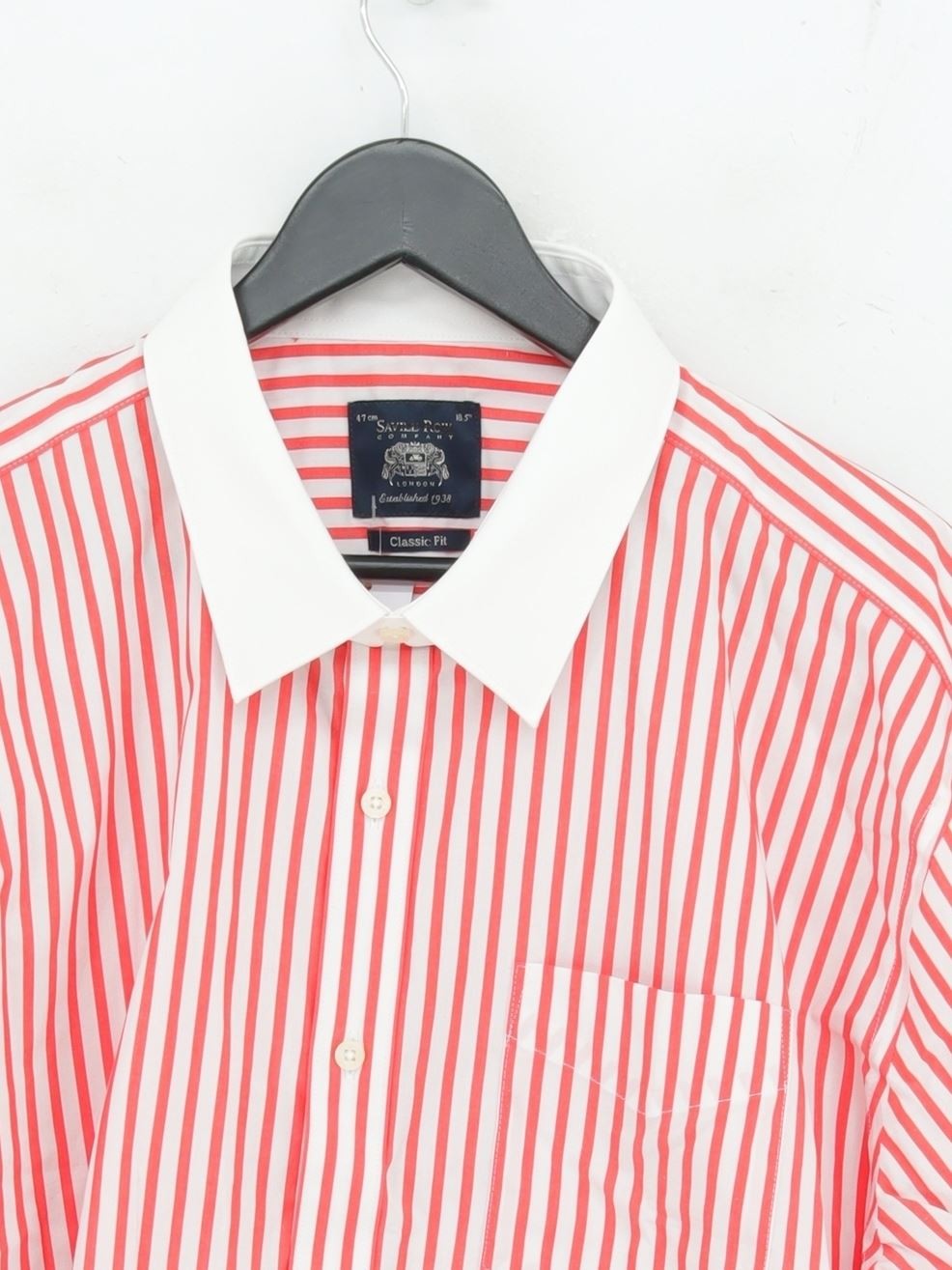 FILA Camicia uomo Savile Row colletto: 18 5 a righe rosse 100% altro basic