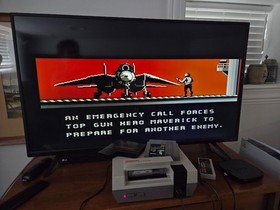 1985 Nintendo NES Working System Controller & Cords + Ice Climber & Top Gun 2