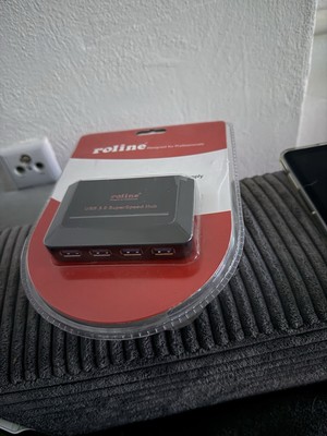 Roline 14.02.5015 USB 3.0 Hub 4-Port 5Gbit/s 5V 4A extern schwarz