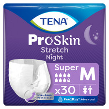 Image of 60 x TENA ProSkin Super Stretch Pull-Up Briefs | Night | Medium | 2 Packs of 30