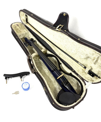 YAMAHA SV-130 elektrische leise Violine marineblau mit Koffer & Bogen aus JAPAN