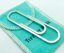 Tiffany  Co Sterling Silver Paperclip Money Clip Holder 2.5"