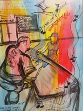 DEMONT "PEEKASO" PINDER "RAHEEM DEVAUGH PORTRAIT" OIL PAINTING ON CANVAS (OOAK)