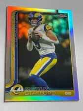 2025 Topps Chrome Matthew Stafford #169 Refractor Los Angeles Rams MVP Buyback