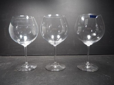 3 x Waterford Kristall Marquis ''Aromatic Red'' klare Weingläser/Kelche signiert