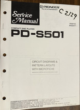 Pioneer PD-S501 Compact Disc Player Original Service Repair Manual W/ Microfiche