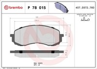 Brembo Bremsbelagsatz, Scheibenbremse P 78 015 FüR Subaru