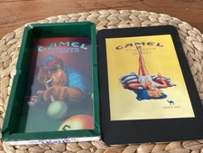 Vintage Camel Lights Pool Billiards Ashtray + Camel Pleasure to Burn Collectible
