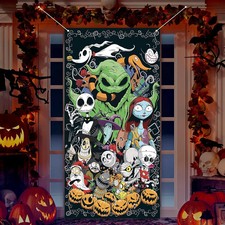 Halloween Door Cover Halloween Birthday Party Decorations for Home Packing Lis