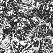 Car Parts 22 - 20" x 38" Hydrographic Film Hydro Dipping