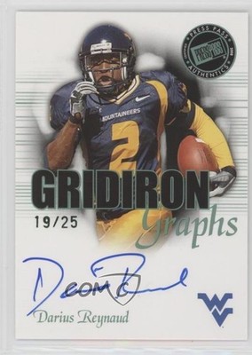 2008 Press Pass SE Gridiron Graphs Green 19/25 Darius Reynaud Rookie Auto RC 0b2
