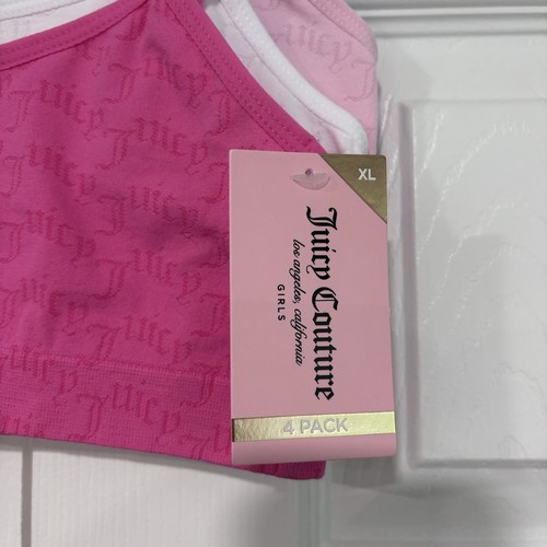 NWT Girls Juicy Couture Pink Purple White Bralette Set Size XL - Picture 2 of 5