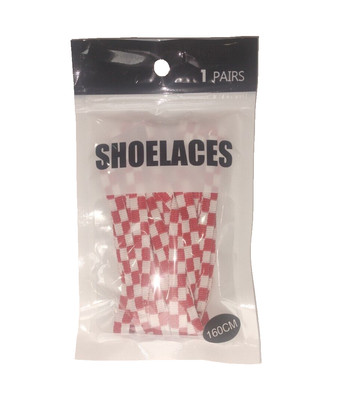FLAT CHECKERED Athletic SHOE LACES Sneaker Casual Shoe Strings