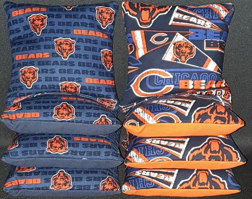 Set 4 Sacchetti Per Cornhole Chicago Bears - Gioco Da Lancio ACA - BackyardgamesUSA