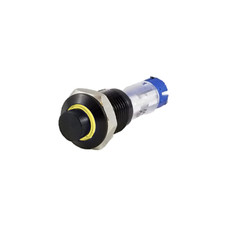 Tesi MIMMO 10MM LED Momentary Push Button Guitar Kill Switch Black/Yellow