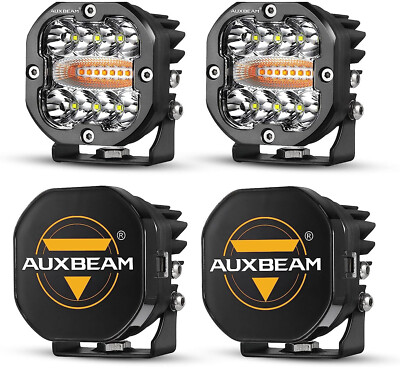 AUXBEAM 3''inch LED Cube Pods Work Light Bar Strobe Flash For Can-Am Maverick X3