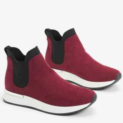 Kenneth Cole Reaction Women Maroon  Cameron Chelsea Bootie 6.5
