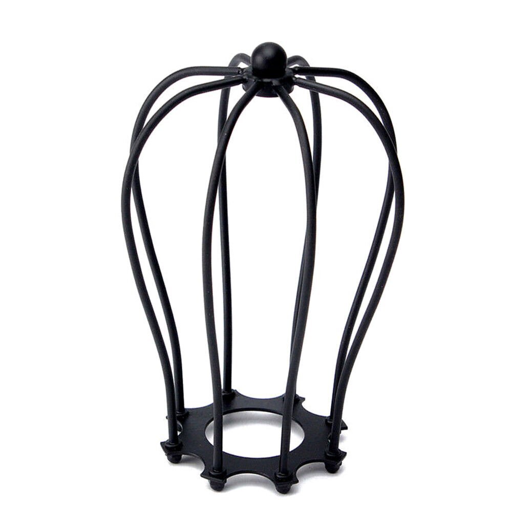 Vintage Metal Black Wire Cage Lighting Edison Bulb Cover Fitting Kit eBay