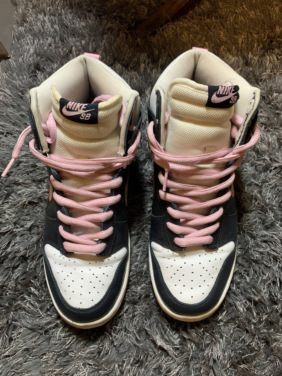 Size 10 Nike SB Dunk High Pro Shy Pink Mens Preowned Used