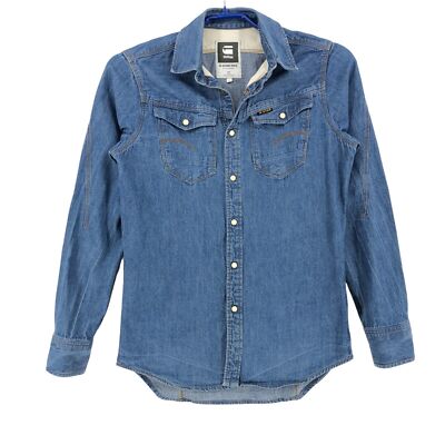G-STAR Men's ARC 3D Long Sleeve Casual Denim Shirt Size S