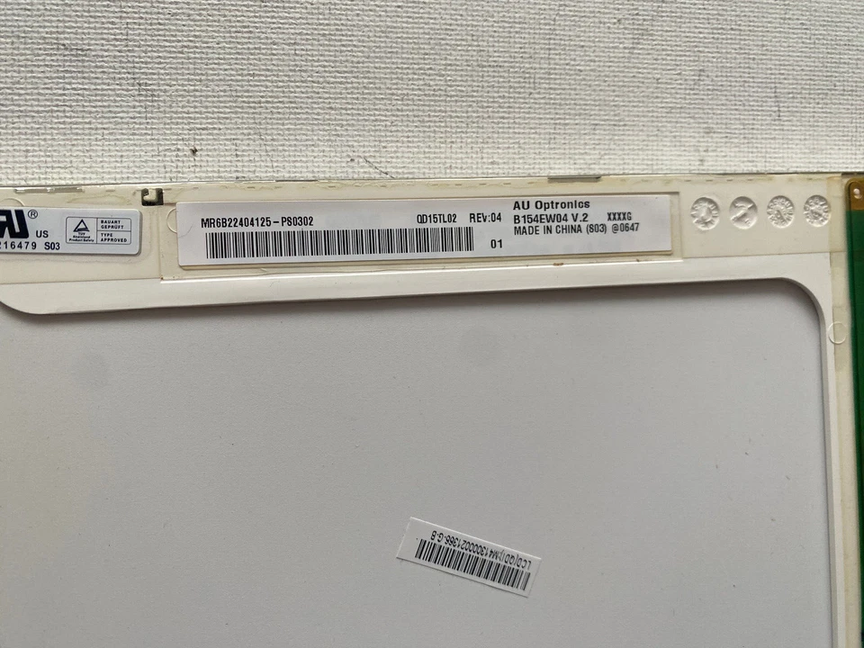 AU OPTRONICS B154EW04 V.2 LAPTOP SCREEN 15.4" GLOSSY 30 PIN + INVERTER - Image 3 of 4