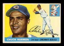 Vintage BASEBALL Card TOPPS 1955 CHUCK HARMON 3rd Base Cincinnati Redlegs #82