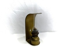 alte Maritim Petroleumlampe Tischlampe Wandlampe 37cm Messing Glas Docht RAR!