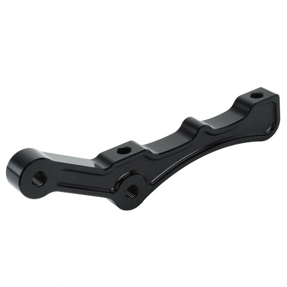 Adaptador de soporte de montaje de pinza de freno delantera radial negro para Harley Dyna Softail Foto 4 de 4