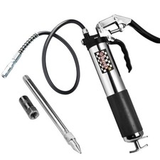 Grease Gun Pistol Grip 6000PSI Professional Heavy Duty 18" Flex Hose Manual 14oz