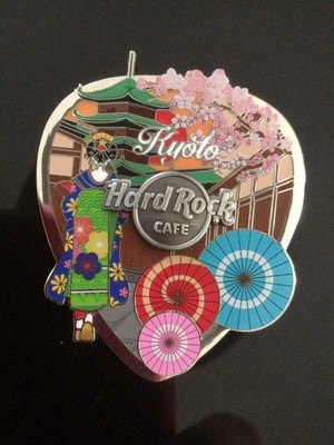 HRC Hard Rock Cafe Kyoto 3D Collage Guitar Pick Magnet 2024