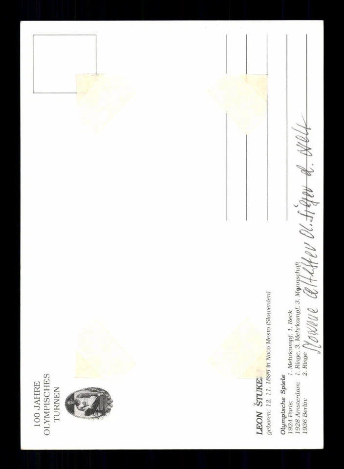 Leon Stukelj 1898-1999 Olympiasieger 1924 Original Signiert Turnen + A 228258 - Bild 2 von 2