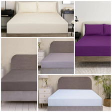 Luxury 100 Pure Cotton Dyed Fitted Sheets
