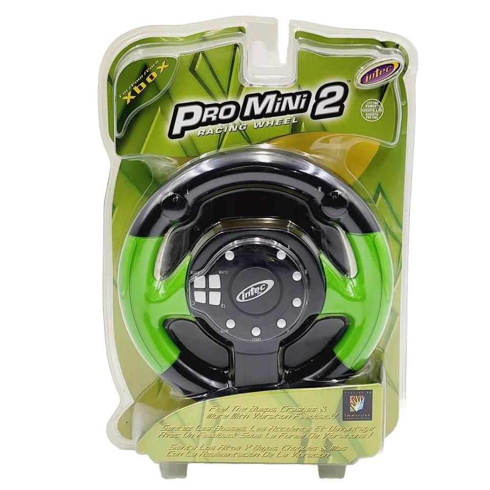 Intec Pro Mini 2 Racing Steering Wheel for ORIGINAL XBOX New In Sealed Package - Image 2 of 4