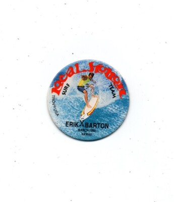 HI Hawaii Local Motion Surf Team Erik Barton Milk Cap POG POGs Game Piece