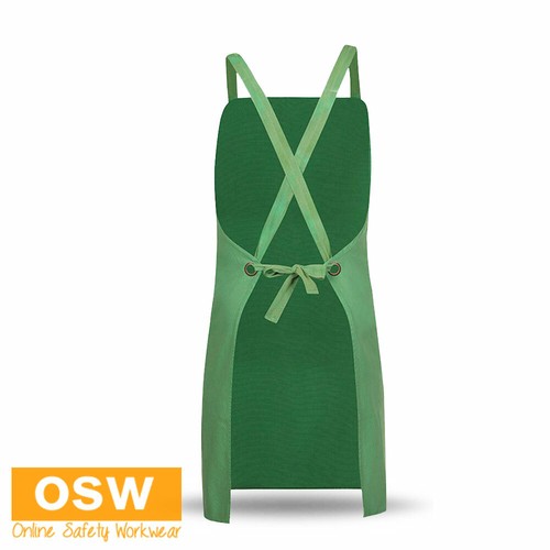 5 x Unisex CROSS BACK Modern Style Cotton Duck Canvas Apron + Herringbone Straps - Picture 14 of 16
