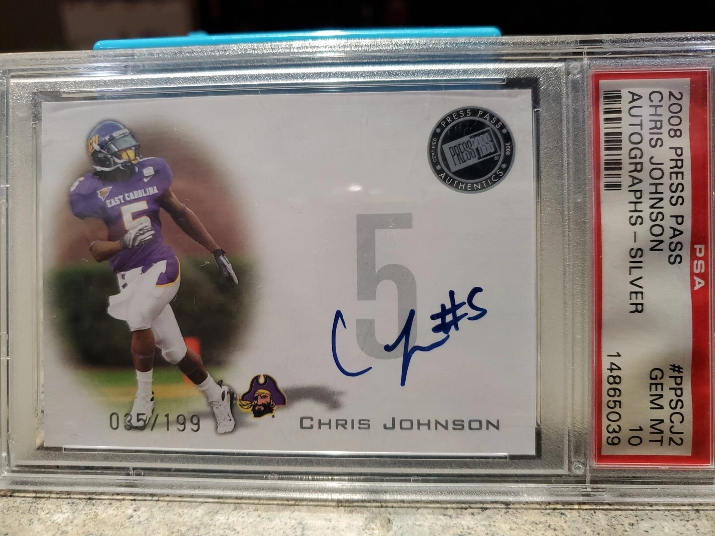 Chris Johnson Press Pass Autographs #PPSCJ2 Silver
