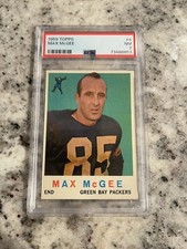 PSA 7 1959 TOPPS MAX MCGEE #4 NM ROOKIE CARD PACKERS