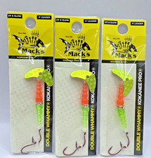 Pack Of 3 - Mack's Lure Double Whammy Kokanee Pro - Size 6 - UV & Glo [22202]