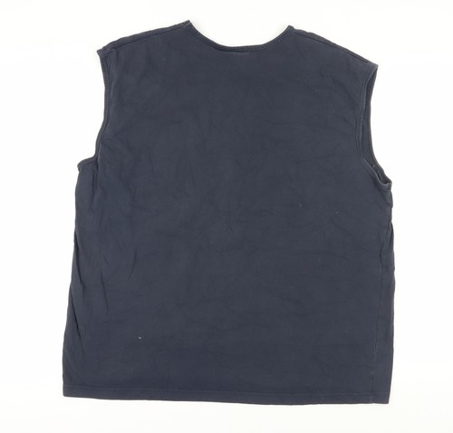 Asics Men's Blue Sleeveless Crew Neck T-Shirt 2XL - Picture 2 of 12
