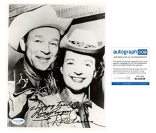 Roy Rogers & Dale Evans "Happy Trails" AUTOGRAPHS Signed 8x10 Photo ACOA