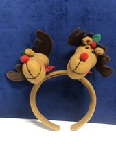 HOLIDAY SEASON - Reindeer Antlers Headband Reindeer Heads On Springs NWOT