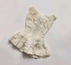 BARBIE DOLL VINTAGE WHITE DRESS 'TENNIS ANYONE' #941 METAL ZIP CLOTHING