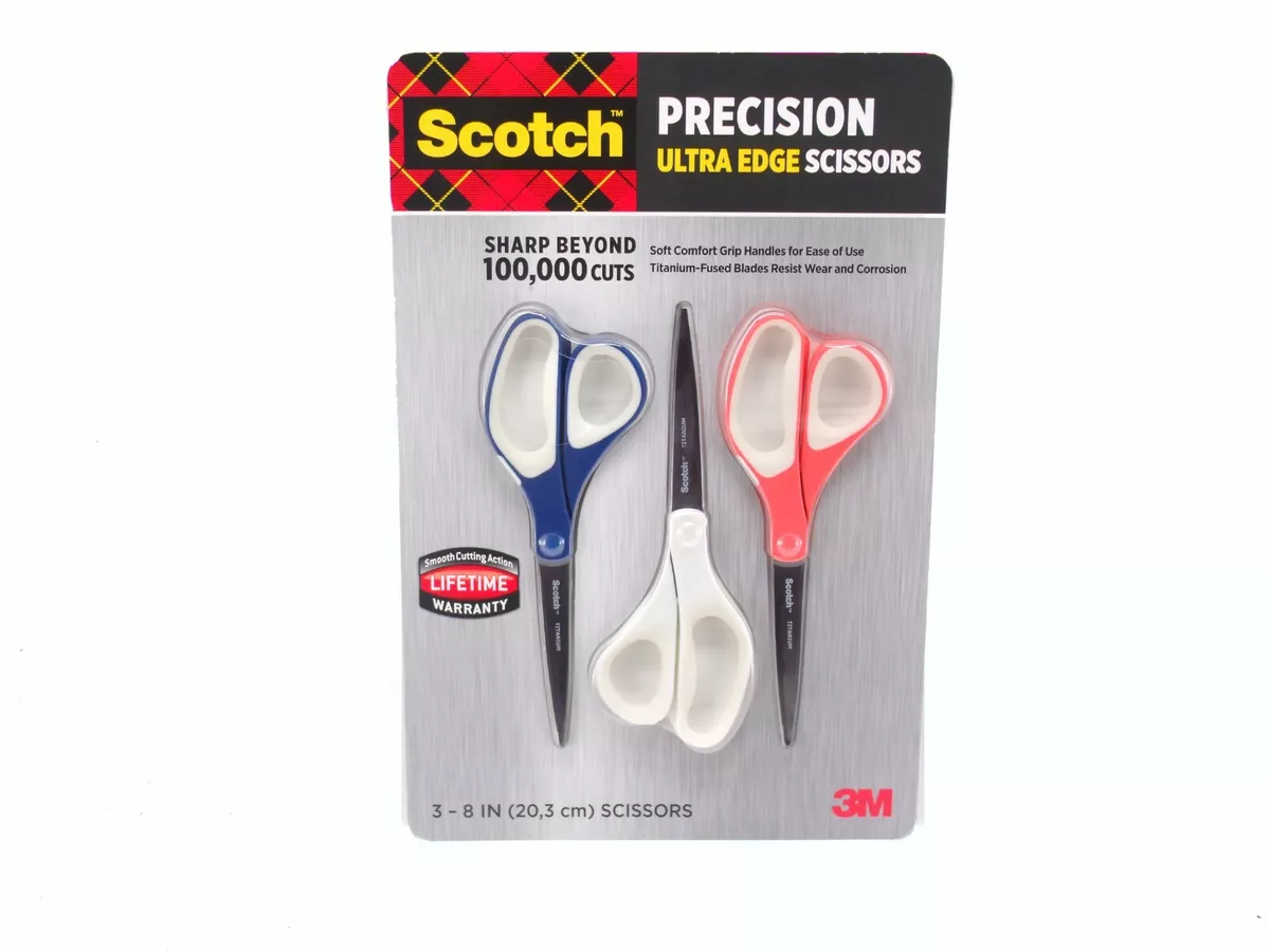 Scotch Scissors 3M 8 inch Precision Ultra Edge Titanium Blades