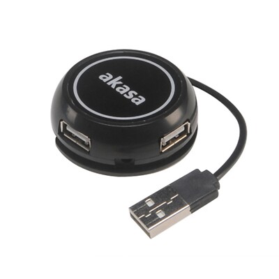 Akasa Connect4C 4 Port USB 2.0 Hub, Anschluss von bis zu vier USB 2.0 Geräten
