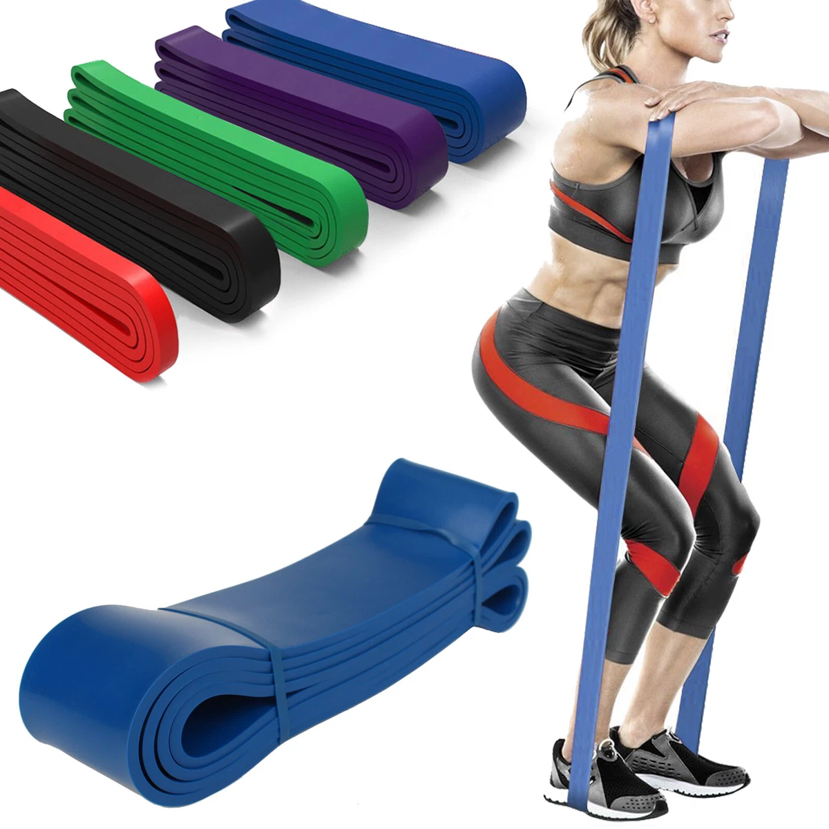 Heavy Duty Resistance Bands Set 4 Loop for Gym Exercise Pull up Fitness  Workout