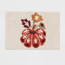 Threshold s Pumpkin Fall Small Bath Throw Rug