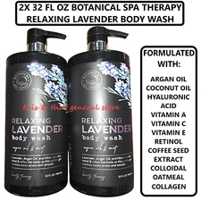 2x Botanical Spa Therapy Body Wash RELAXING LAVENDER  Retinol Vit C Hyaluronic