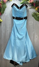 Christina Wu Dress BallGown Women Prom Sweetheart Necklin Crystal Beaded Blue 18