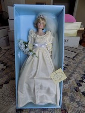 franklin mint princess diana wedding doll nrfb coa read below
