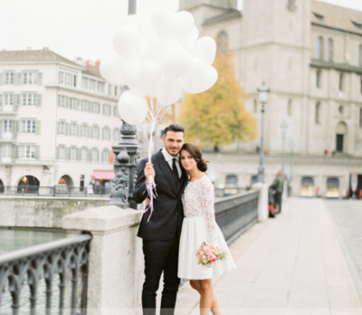 knee length wedding dresses Polina Ivanova Atelier | Verona in Alencon or Chantilly lace